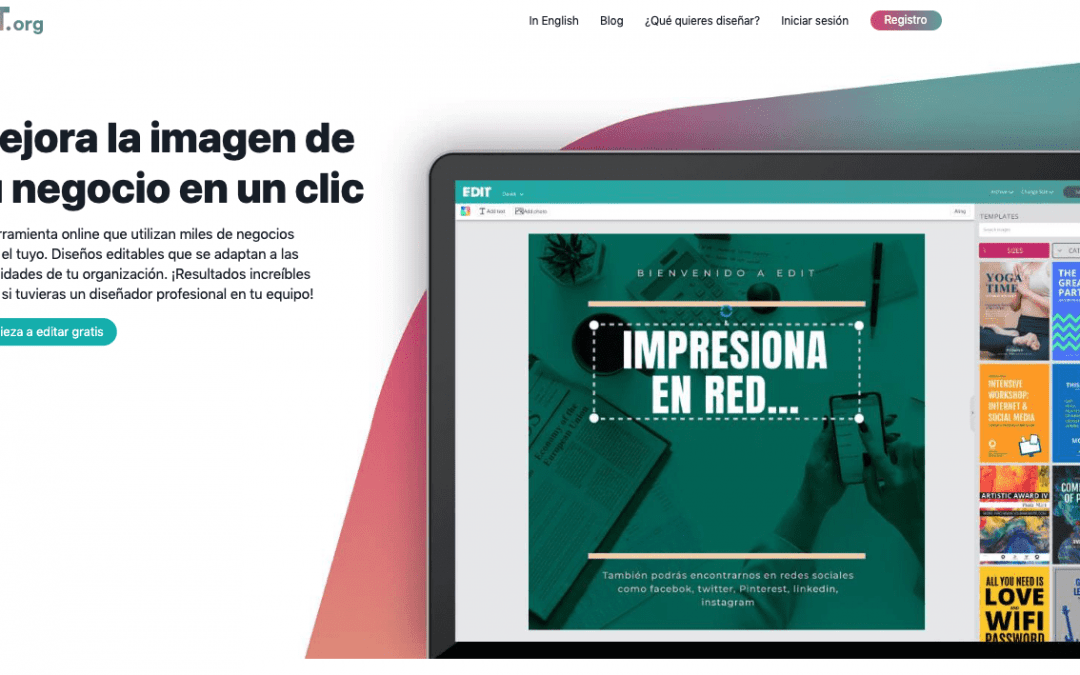 EDIT: Crea diseños profesionales para tu negocio en pocos clics